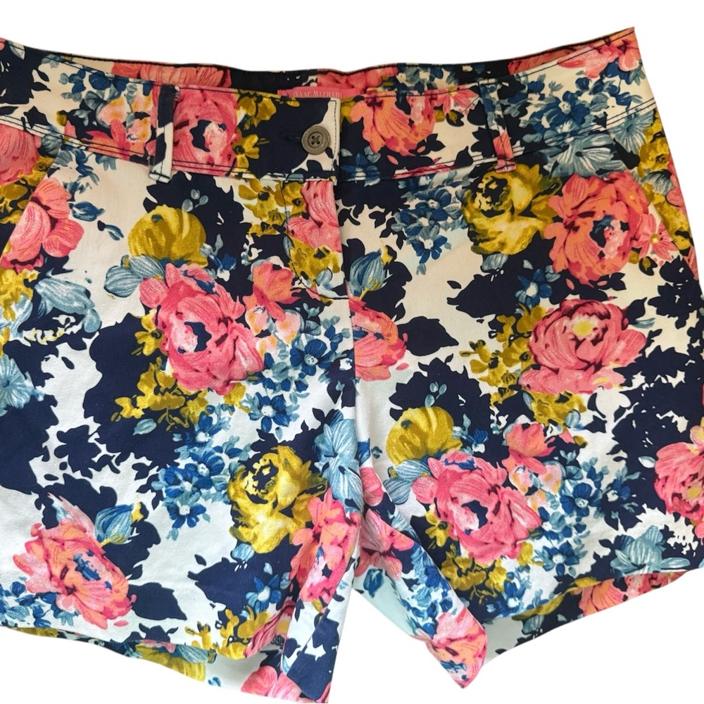 Isaac Mizrahi Womens Shorts 8 Floral Waist